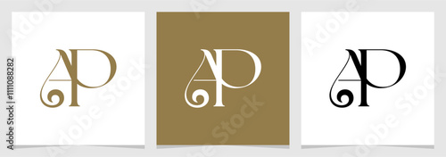 AP , PA Letter Abstract Symbol Logo Graphic Design Vector Illustration , Initial Monogram Logo for Brand Company