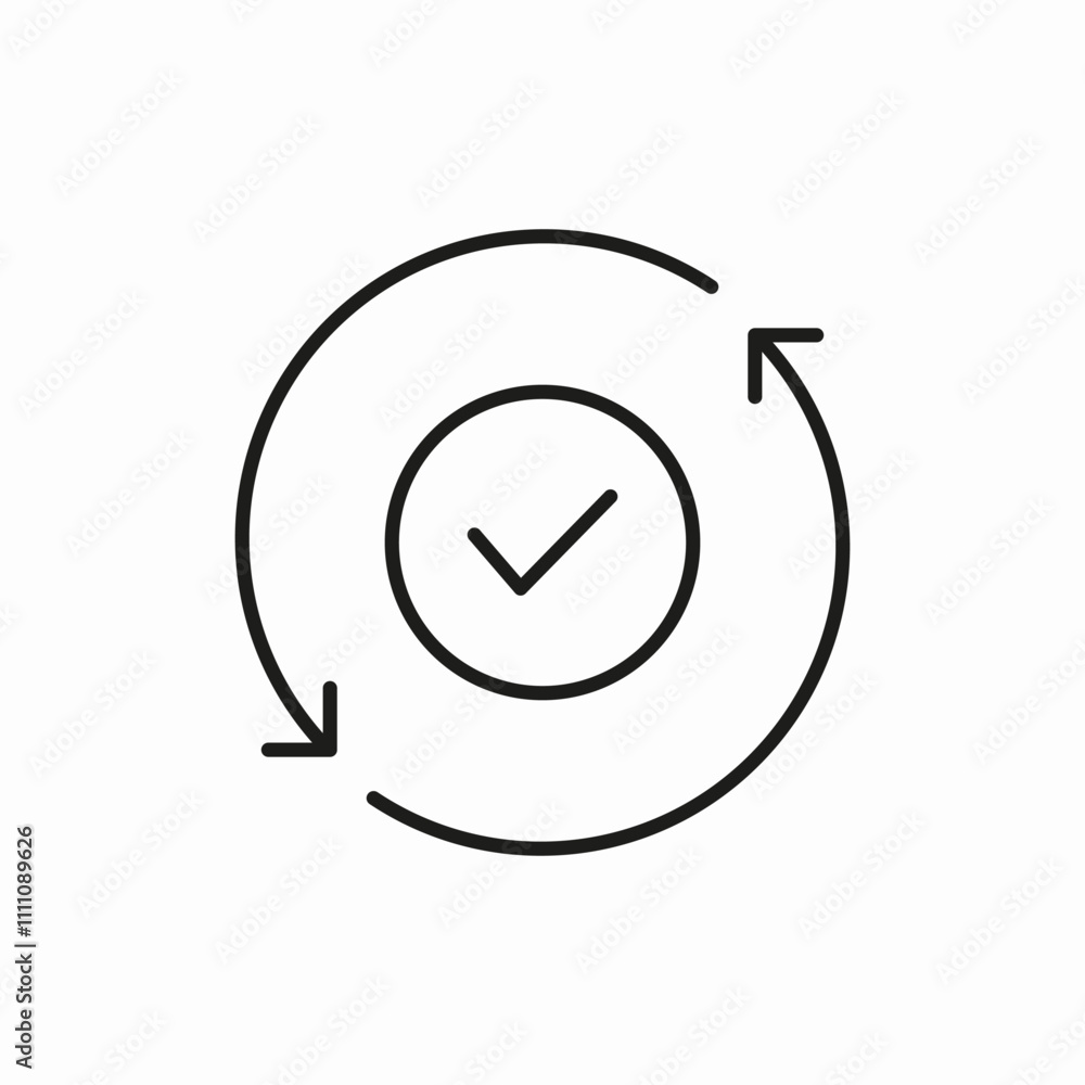 circle arrows check mark icon sign vector circle arrows check mark icon sign vector