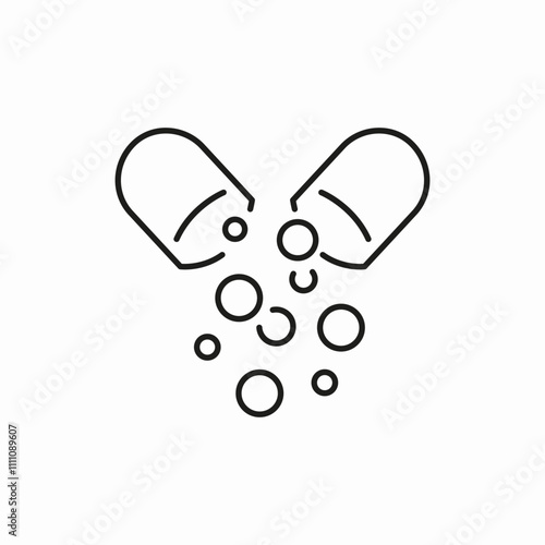 capsule dosage medical icon sign vector