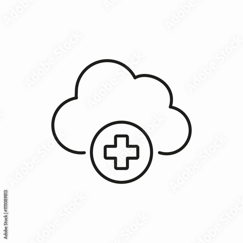 healthy cloud icon sign vector