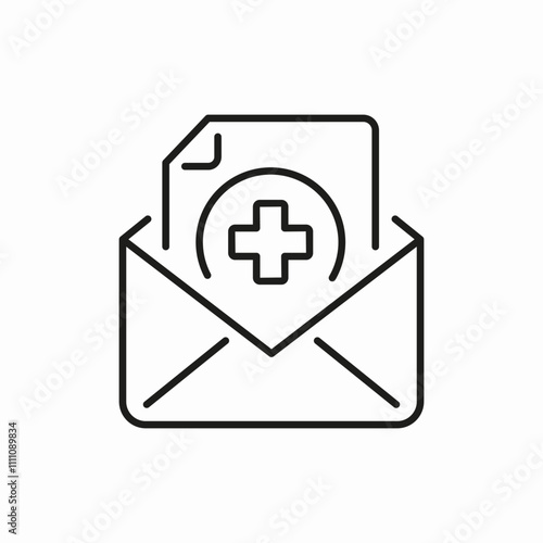 insurance mail letter icon sign vector