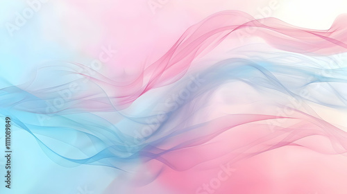 Abstract Pink and Blue Waves