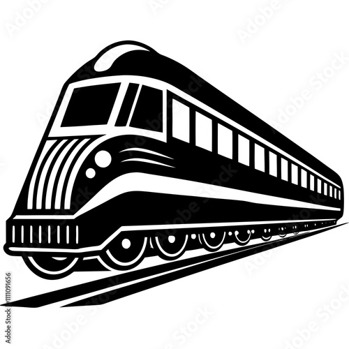 train on a white background