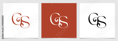 GS , SG Letter Abstract Symbol Logo Graphic Design Vector Illustration , Initial Monogram Logo for Branding Element