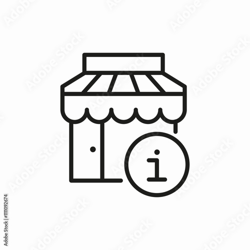 information cafe marketshop icon sign vector