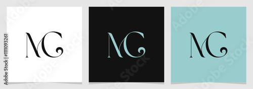 MG , GM Letter Abstract Symbol Logo Graphic Design Vector Illustration , Initial Monogram Logo for Branding Element