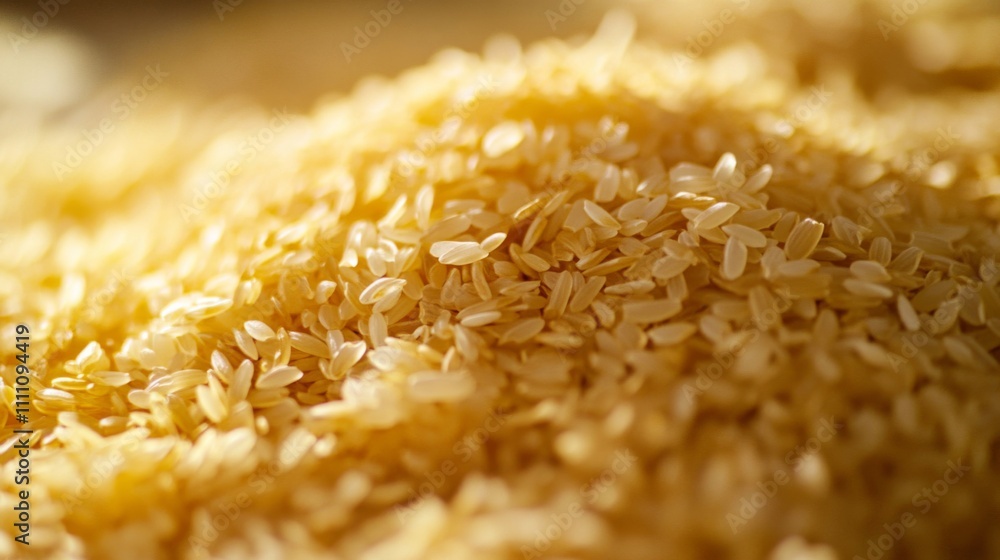 Close-up of a Pile of Raw Brown Rice Grains Close-up of a Pile of Raw Brown Rice Grains