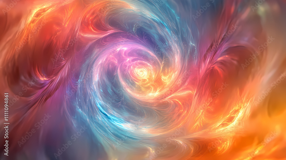 Ethereal holographic texture with iridescent rainbow hues swirling and shifting creating mesmerizing abstract patterns on pearlescent background. Iridescent. Illustration Ethereal holographic texture with iridescent rainbow hues swirling and shifting creating mesmerizing abstract patterns on pearlescent background. Iridescent. Illustration