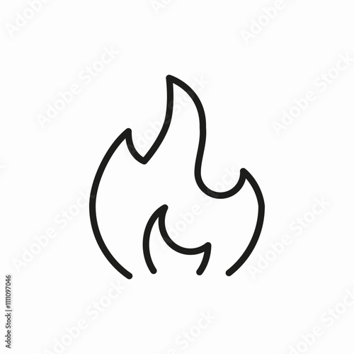 flame fire icon sign vector