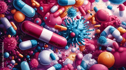 Colorful Pills: A Glimpse into Modern Medicine