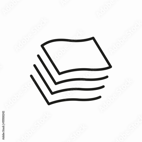 layers paper icon sign vector