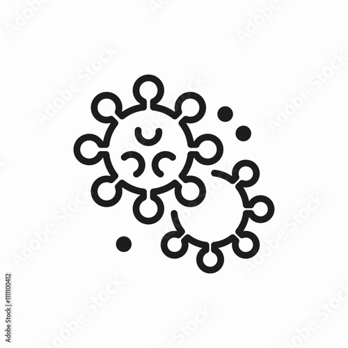 virus bacteria icon sign vector