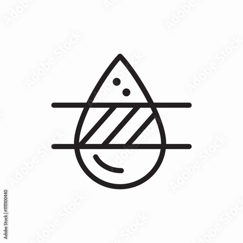 water drop molecule icon sign vector