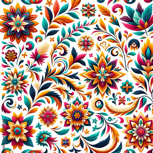 abstract seamless flower pattern