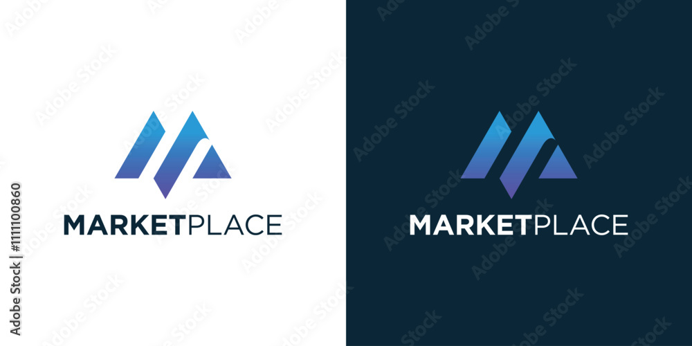 Abstract logo with the letters M and P, simple initial logo with the letters M and P Abstract logo with the letters M and P, simple initial logo with the letters M and P