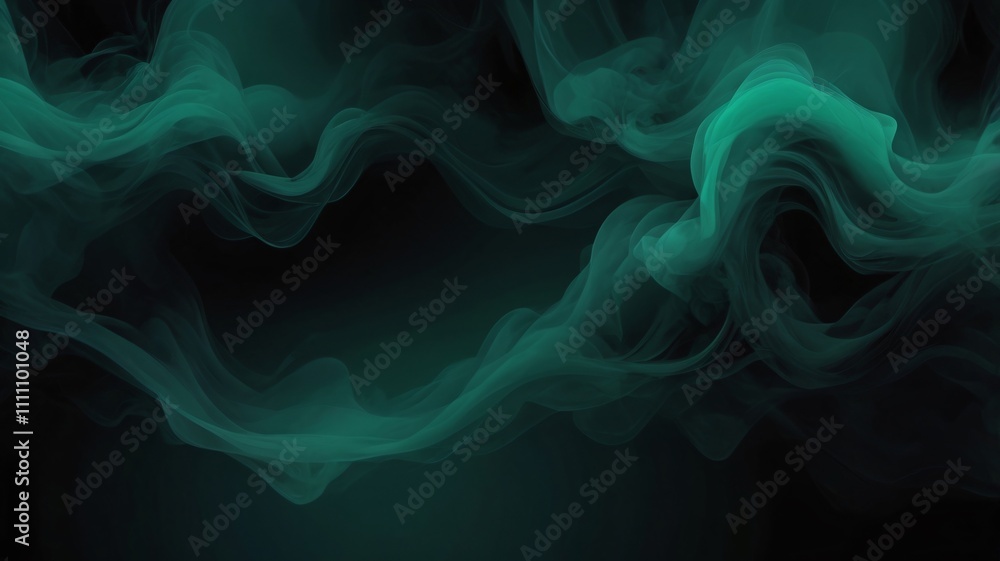 Fototapeta premium Fluid teal abstract wallpaper for desktop background creating a serene atmosphere