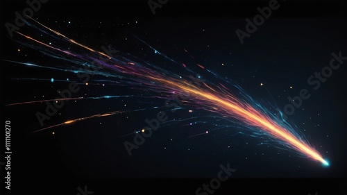 Captivating abstract design with vibrant streaks of color against a dark background for desktop wallpaper