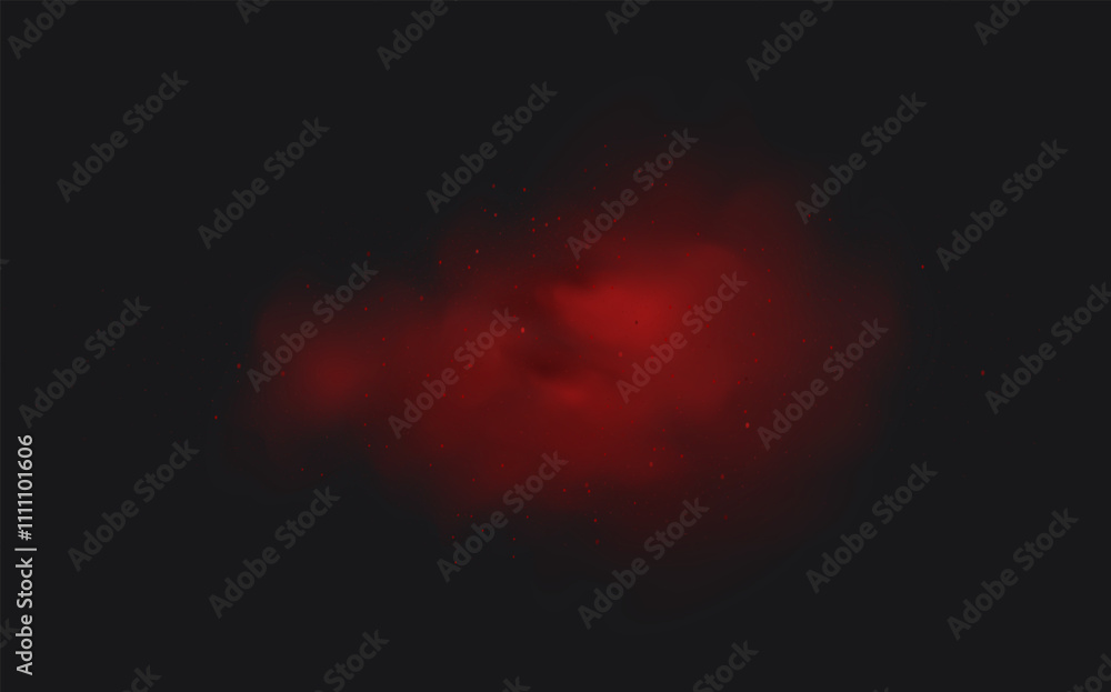Fototapeta premium Spicy burst powder. Splashes of red pepper explosion. Overlay effect of chili or paprika spice splatters. Vector realistic illustration of hot, dried spices