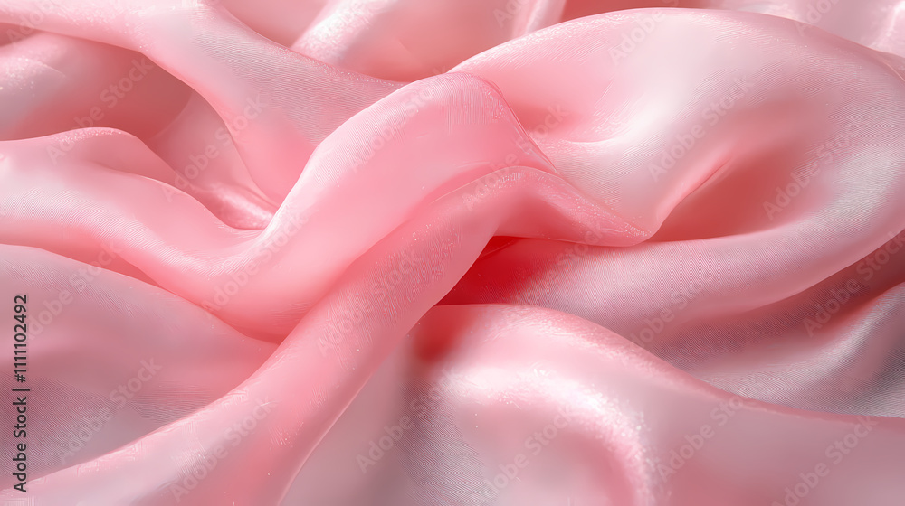 Abstract close-up of pink iridescent fabric draped in soft waves, with highlights and shadows creating a flowing and ethereal effect. Iridescent. Illustration Abstract close-up of pink iridescent fabric draped in soft waves, with highlights and shadows creating a flowing and ethereal effect. Iridescent. Illustration