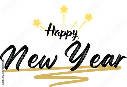 Happy New Year Text Effect Design 