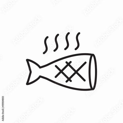 fish sea food icon sign vector