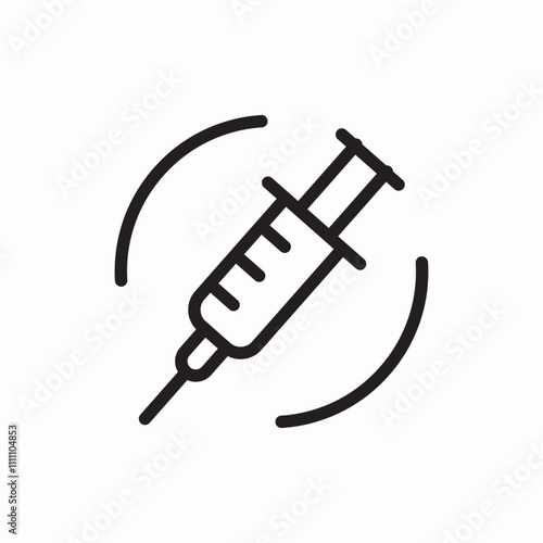 injection medicine icon sign vector