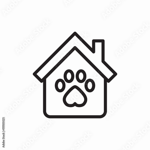 pet shop home icon sign vector
