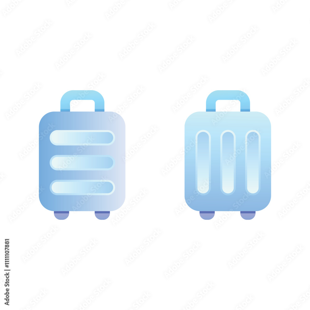 Backpack Luggage Travel Bag Gradient Glassmorphic icon Backpack Luggage Travel Bag Gradient Glassmorphic icon