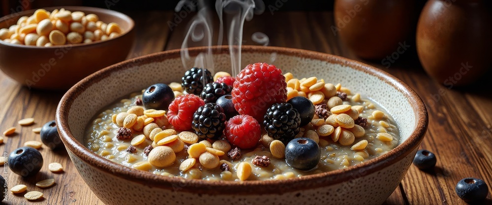 A bowl of food with a green leaf on top. The bowl is filled with a variety of food items, including pasta, tomatoes, and olives. The dish looks colorful and appetizing A bowl of food with a green leaf on top. The bowl is filled with a variety of food items, including pasta, tomatoes, and olives. The dish looks colorful and appetizing