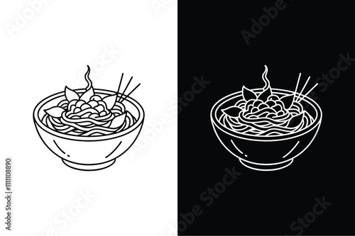 Pad Thai Thailand icon vector on White Background ,Vector Art Illustration on white background.