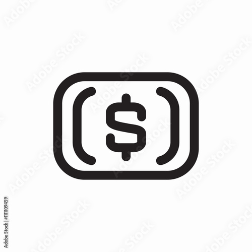 dollar money icon sign vector