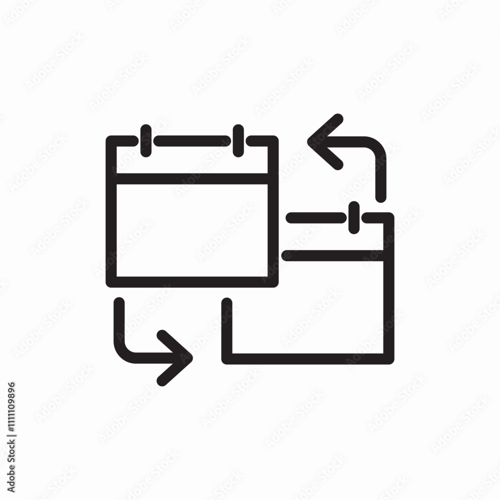 swap calendar icon sign vector swap calendar icon sign vector