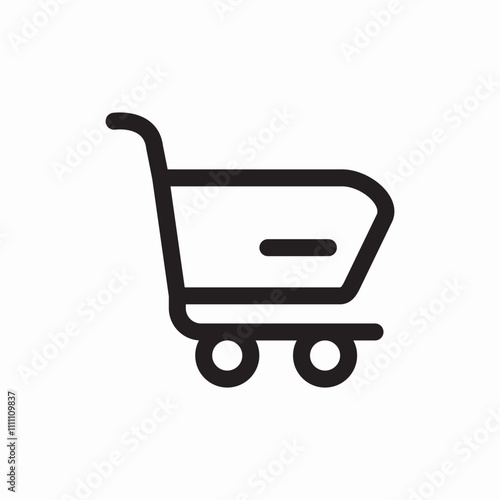supermarket shopping cart icon sign vector