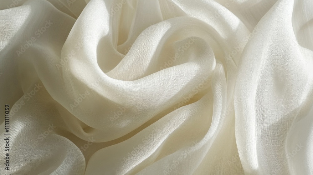 Delicate Drapes of Creamy White Fabric Delicate Drapes of Creamy White Fabric