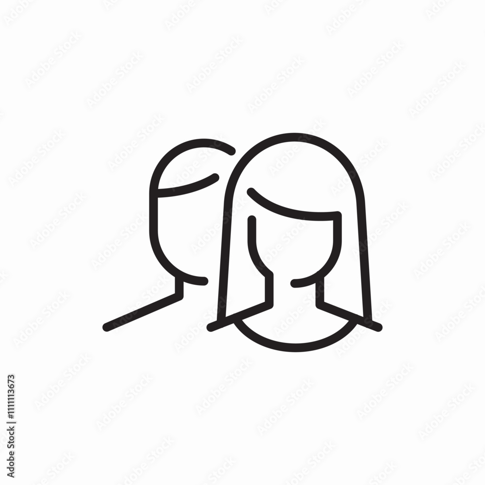 man and woman icon sign vector man and woman icon sign vector