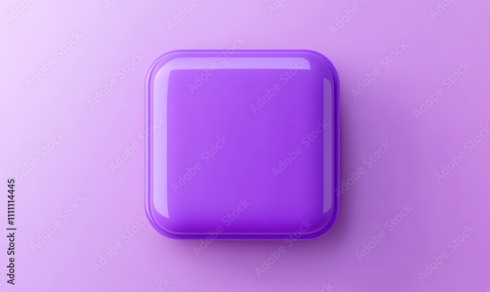 Square purple plastic container on purple background. Square purple plastic container on purple background.