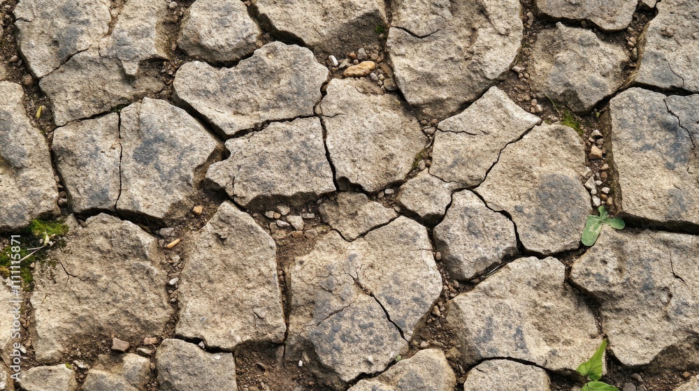 Cracked and Weathered Stone Surface Cracked and Weathered Stone Surface