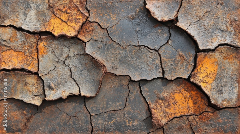 Cracked and Rusty Metal Surface Cracked and Rusty Metal Surface