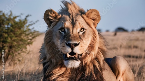 Stunning lion image showcasing the majestic king of the jungle in natural habitats and striking poses. Perfect for wildlife projects and prints. #Lion #WildlifePhotography #Nature