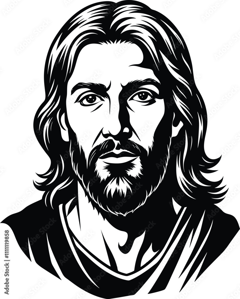Jesus Silhouette Vector Illustration Jesus Silhouette Vector Illustration