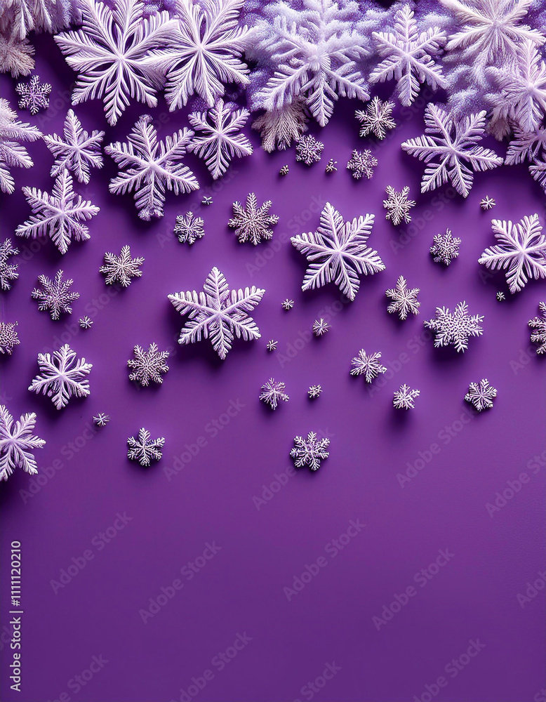 Fond de Noël violet hiver. Noël, flocons de neige Fond de Noël violet hiver. Noël, flocons de neige