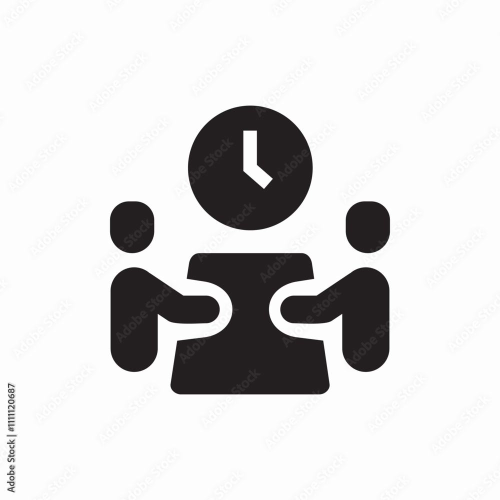 business meeting icon sign vector