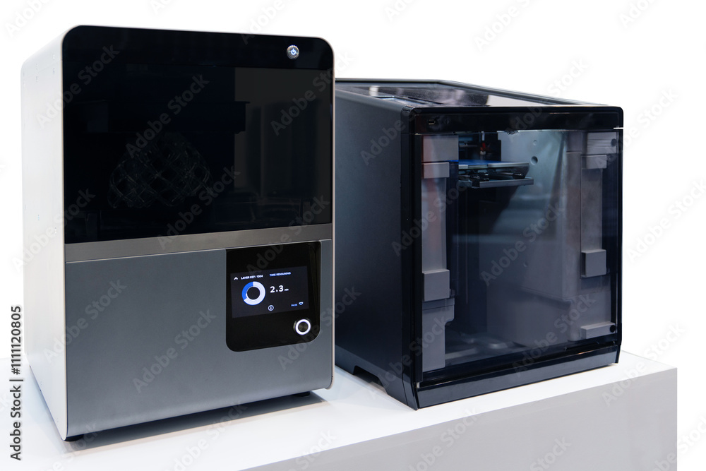 Isolated 3D ptinters. 3D printing technology Isolated 3D ptinters. 3D printing technology