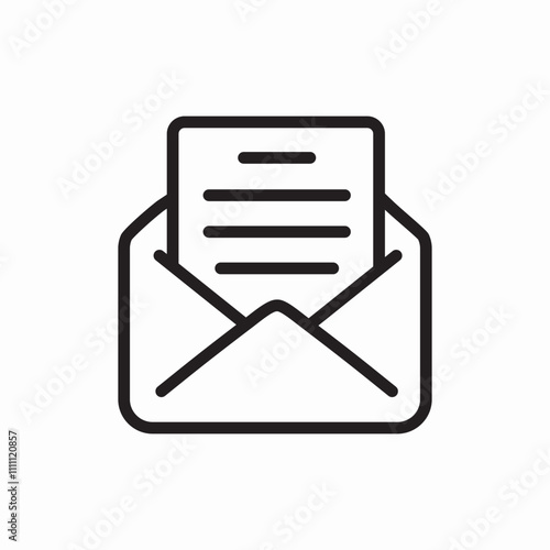 document send mail tex icon sign vector