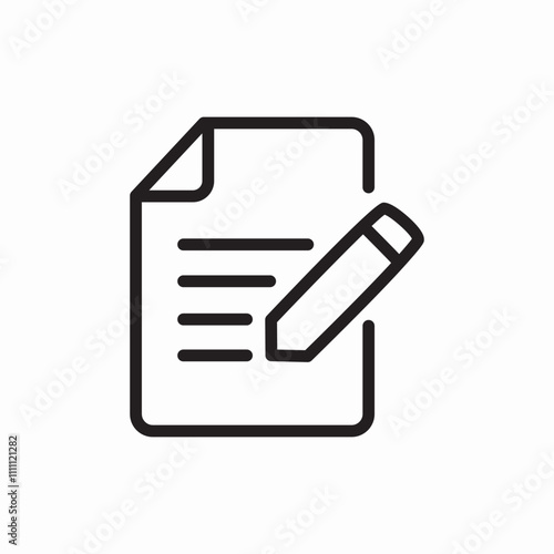 write add new file icon sign vector