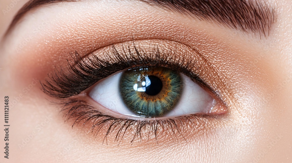 Fototapeta premium Close-up of a woman's eye with glamorous makeup.