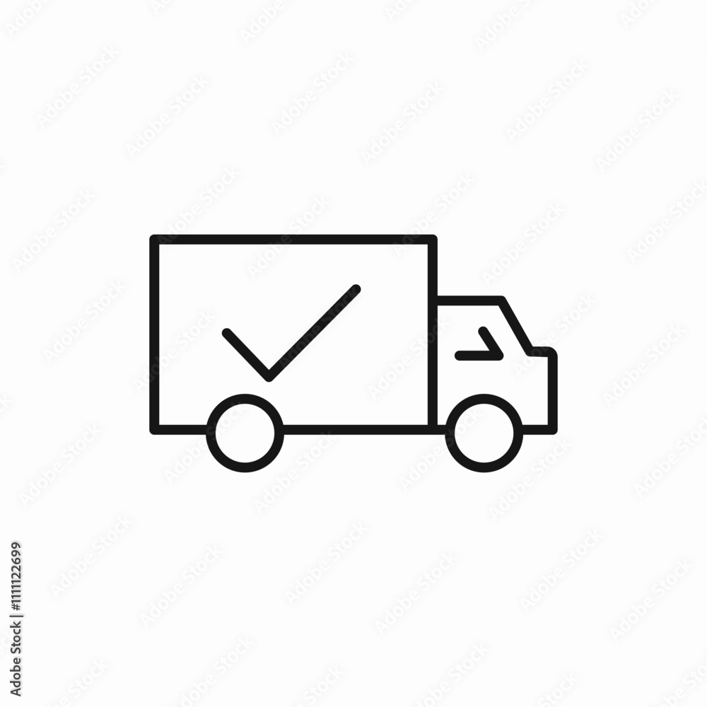 delivery truck check mark icon sign vector delivery truck check mark icon sign vector
