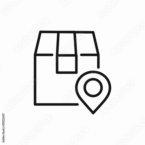 delivery location tracking icon sign vector