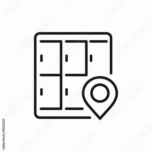 storage cells location icon sign vector