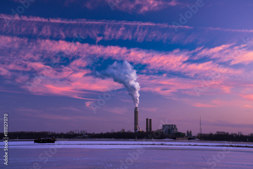 Ameren UE Sioux Power Plant in Portage Des Sioux across the Mississippi River in Alton and Grafton Illinois photo